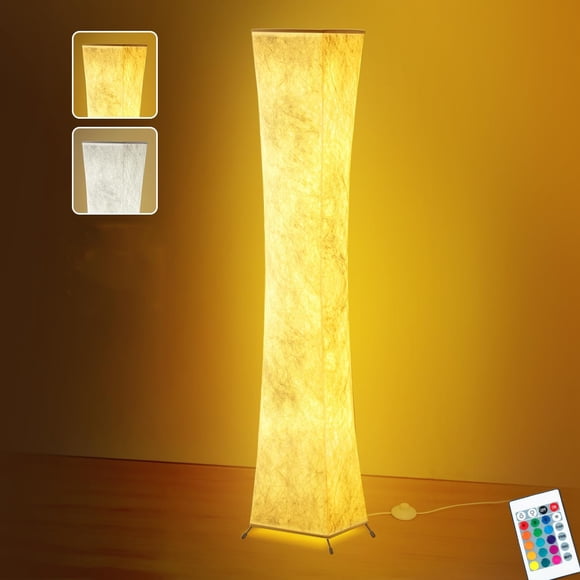 BLUEYE Lampe de Sol, 1800 Lumens, RGBW 2700K-6500K, Télécommande, Équivalent 2 X 80W, Base E26, Lampe sur Pied Changeant de Couleur pour Salon Chambre, Duppon