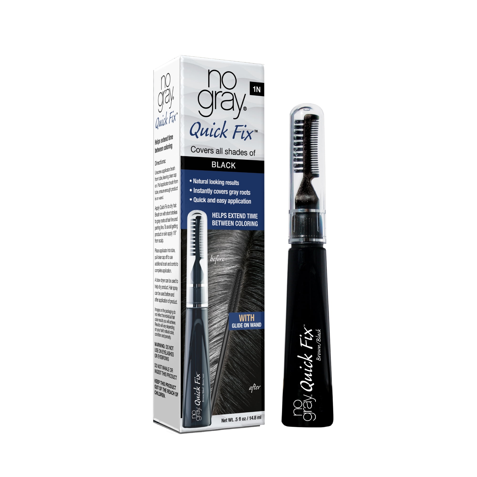 No Gray Quick Fix Hair Color, Unisex Waterproof Roots Touch-Up for