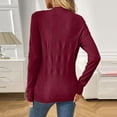 thumbnail image 4 of Ounisa Womens Long Sleeve Pullover Blouses Solid Color Simple Crew Neck Sweatshirt Tops Fashion Casual Relaxed Fit Base Shirt, 4 of 4