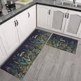 thumbnail image 4 of Black Kitchen Rugs and Mats Sets of 2, Funny Kitchen Decoration Rubber Backing Non-Slip Absorbent Mats for Sink Waterproof Runner Rug for Laundry Room 17x30+17x48inch, 4 of 6