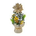 thumbnail image 2 of Table Top Christmas Tree,Mini Christmas Tree Artificial Small Xmas Tree Decor with Ornaments Miniature Tree with Ball,Bows and Baubles for Crafts Home Desktop Desk Festive Holiday Decoration(Yellow), 2 of 6