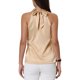 thumbnail image 3 of INSPIRAR CHIC Blusa sin mangas para mujer con cuello halter y lazo en la espalda de satén 2XL Beige, 3 of 6