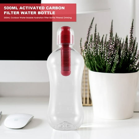 

550ML Outdoor Water Hydration Filter Filtered Drinking Red
