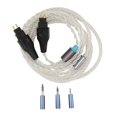 thumbnail image 1 of 2 Pin Sound Cable 4 Core Silver Plated Copper 3 in 1 Cable Replacement for HD650 HD660S HD6XX HD600 HD660 HD580, 1 of 5