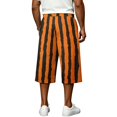 thumbnail image 6 of JoveMarine Men's Bermuda Cargo Shorts Halloween - Loose Work Shorts with Print & Pockets, Knee-Length Casual for Summer Fun,Purple L, 6 of 6