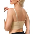 thumbnail image 3 of INSPIRE CHIC Nursing Bras for Women Wireless Push Up V Neck Maternity Bralettes Full Coverage Breastfeeding Bra with Adjustable Straps S Beige, 3 of 4