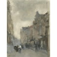 thumbnail image 2 of Floris Arntzenius 19x24 Black Ornate Framed Double Matted Museum Art Print Titled: Street Face in the Hague (C. 1874), 2 of 5