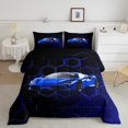 thumbnail image 1 of Erosebridal Sports Car Bedding Full Comforter Set, Automobile Down Comforter, Racing Theme Decor, Microfiber 3 Pieces, 1 of 8