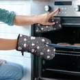 thumbnail image 2 of Dark Christmas Snowman Pattern Kitchen Oven Mitt and Pot Holder Sets 2 Pcs for Baking, Cooking and Grilling, Heat Resistant Up To 392 °F, 2 of 7