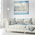 thumbnail image 3 of Designart White Winter Mountain Landscape - Photography Throw Pillow - 18x18, 3 of 5