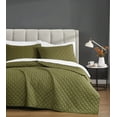 thumbnail image 3 of Cannon Percale 200 Thread Count Solid 100% Cotton Quilt Set Olive Green Cotton 2-Piece Twin Quilt Set, solid color themed, for Men and Women, OEKO-TEX Certified Confidence, 3 of 6