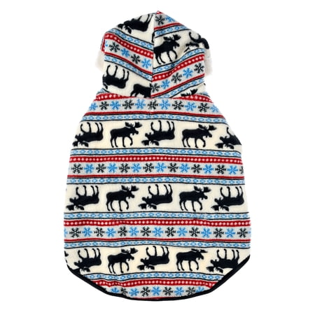Vibrant Life Winter Dog Hoodie, Black Moose, L