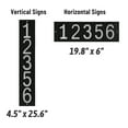 thumbnail image 3 of ColourTree Personalized Flush Mount House Numbers Address Street Sign Plaque in Vertical/Horizontal, Aluminum Modern Front Door Sign - Made In USA (Custom Plate & Fonts Colors/Numbers), 3 of 10