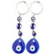 Peahefy 2Pcs Porte-Clés Porte-Clés Turquoise Bleu Amulette Pendentif Perles Porte-Clés Bijoux Artisanat – image 5 sur 8