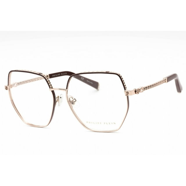 Philipp Plein VPP054S 0K99 Lunettes pour Femmes Brillantes Monture Rouge Or
