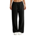 thumbnail image 3 of Nestiefly Wide Leg Sweatpants Women Low Rise Baggy Sweatpants Y2K Drawstring Cotton Lounge Pants Womens Fall Fashion 2026 Black XL, 3 of 7