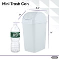 thumbnail image 4 of Superio Plastic White Swing Top Trash Can with Lid 5 Qt., 4 of 6