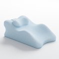thumbnail image 1 of Almohada de espuma viscoelástica para rodillas, accesorios que mejoran la postura, suave, cojín de apoyo para los pies, almohada para viajes, lectura azul, 1 of 8