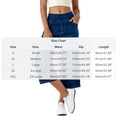 thumbnail image 4 of ClodeEU Women's Elastic Waist Denim Capri Pants with Pockets,Casual Cropped Jeans Blue,Womens Plus XL, 4 of 6