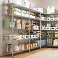 thumbnail image 3 of REIBII Chrome 58" Wide 5-Tier Wire Shelving Rack Adjustable Metal Storage Shelves for Kitchen Pantry, 3 of 9