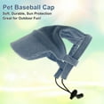 thumbnail image 3 of Sombrero para perros Unique Bargains para protección solar, sombrero visor de verano para perros y gatos con agujeros para las orejas, sombrero ajustable para cachorros, tocado de gran tamaño, azul, 3 of 7