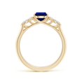thumbnail image 2 of ANGARA Lab Grown 1.15 Ct Blue Sapphire Engagement Ring with Diamonds for Women in 14K Yellow Gold (Size-8x6mm) | Anniversary, Jewelry Gift for Women | Lab-Grown Blue Sapphire Ring, 2 of 8