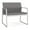 Castillo Metal, variant on Lesro Gansett Polyurethane Bariatric Chair Waiting Room Guest in Silver/Castillo Batik Blue