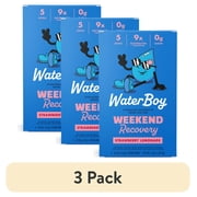 (3 pack) Waterboy Hydration and Weekend Recovery Powder Packets, Strawberry Lemonade 5 Count