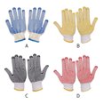 thumbnail image 3 of 12 pares de guantes de trabajo antideslizantes de hilo de algodón con puntos de PVC para pintor, mecánico, construcción de jardinería Cadenas y protecciones para puertas de seguridad negro, 3 of 6