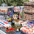 thumbnail image 4 of 4Th of July decor, Patriotic decor, Red White and Blue decorations, Tiered Tray decorations Set, Table decorations, decorations for Home, 11 Pc, Wooden Displays, Star Cutouts,, 4 of 5