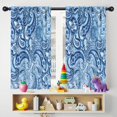 thumbnail image 5 of Blackout Kids Curtains,Blue Paisley Pattern Childrens Insulated Curtains Set Of 2,Bedroom Essentials,Toddler Room Decor 42x54in(106x137cm), 5 of 5