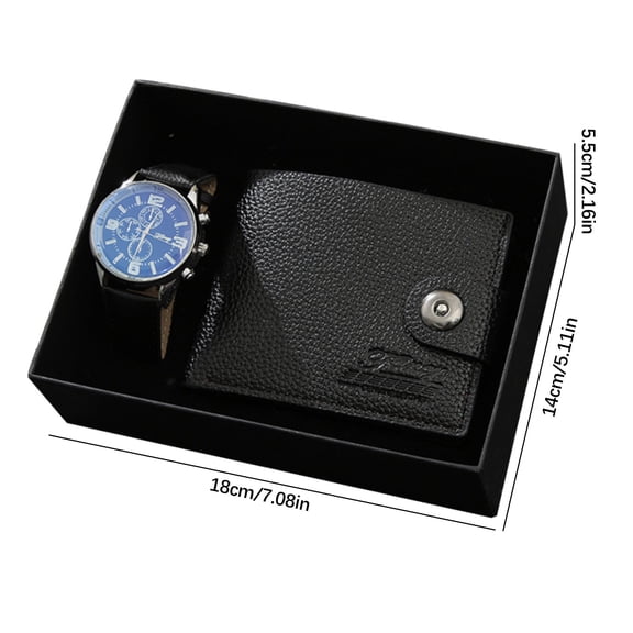 Momihoom Men's Fashion Watch and Wallet Gift Set, Elegant Accessory Bundle for Gifting Occasions