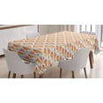 thumbnail image 1 of Fish Tablecloth, Scandinavian Style Colorful Cartoon with Fish Scales and Waves Illustration, Rectangular Table Cover for Dining Room Kitchen, 52 X 70 Inches, Orange Yellow Blue, by Ambesonne, 1 of 3