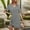 Dark Gray, variant on Sundress for Women Fashion Women Summer Short Sleeve Sexy Casual Round Neck Dress Comfort Loose Home Furnishings Color V-neck Kink Versatile Slim Loose Striped Midi Shirt Dress