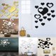 thumbnail image 4 of Bewildely 16 unids/set amor corazón espejo pegatina acrílico 3D espejo papel tapiz DIY extraíble pegatinas de pared de salón Decoración del hogar, 4 of 6