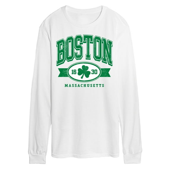 Instant Message - Boston Mass Clover - Men's Long Sleeve T-Shirt