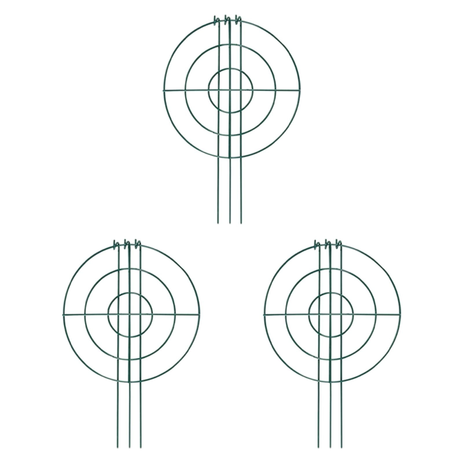 oshhni 3 Pieces Peony Support Cages Climbing Trellis for Vegetables Tomato Backyard Circle