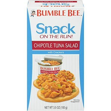 Bumble Bee Snack On The Run! Chipotle Tuna with Crackers, 3.5 oz Tuna Snack Kit, Good Source of