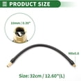 thumbnail image 4 of Unique Bargains 1pc 12.60" Tire Inflator Extension Tube 0.305inx32TPI Rubber Gold Tone Connector for Car Motorcycle Bike, 4 of 6