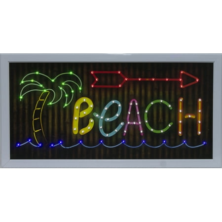 Chain Plaques - Nautical Decor Beach with Flashing Arrow 19