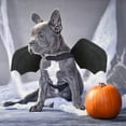 thumbnail image 2 of TETOU Dog Halloween Costume, Halloween Bat Fairy Wings Pet Harness Costumes for Dogs Cats Halloween Party - Black,L, 2 of 7