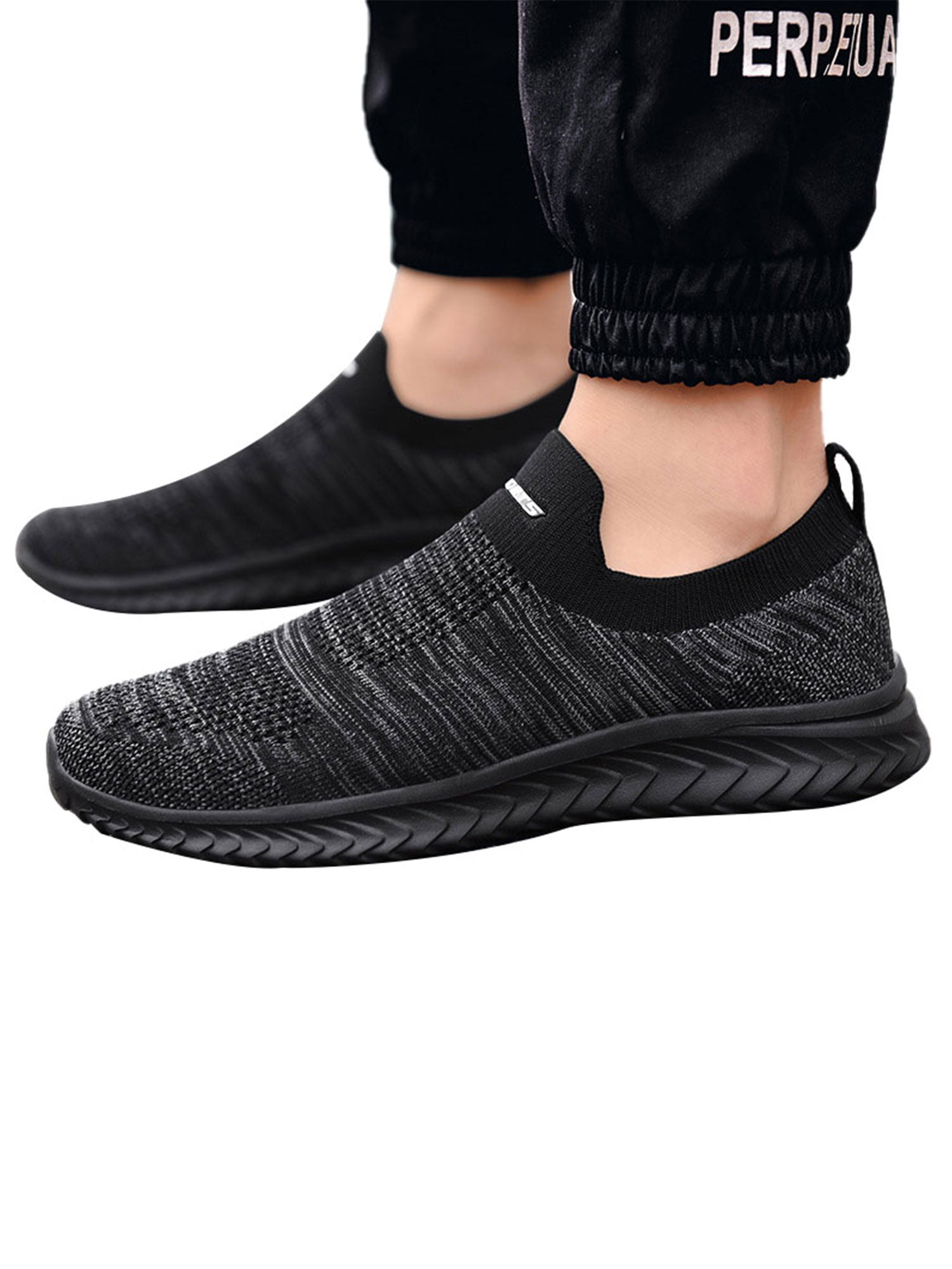 Men's Slip On Walking Shoes Mesh Comfortable Lightweight Shoe Running Sneakers Tennis Breathable Sports Casual Loafers Athletic Sneaker 