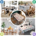 thumbnail image 4 of Beige Floral and Paisley Pattern Rectangle Tablecloth 60"x84",Waterproof Polyester Rectangle Table Cloth, Wipeable Spillproof Polyester Tablecloth for Dining, Camping, Indoor and Outdoor, 4 of 5