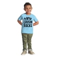 thumbnail image 3 of My Cousin Rocks Family Musician Toddler Boy Girl T Shirt Infant Toddler Brisco Brands 3T, 3 of 6