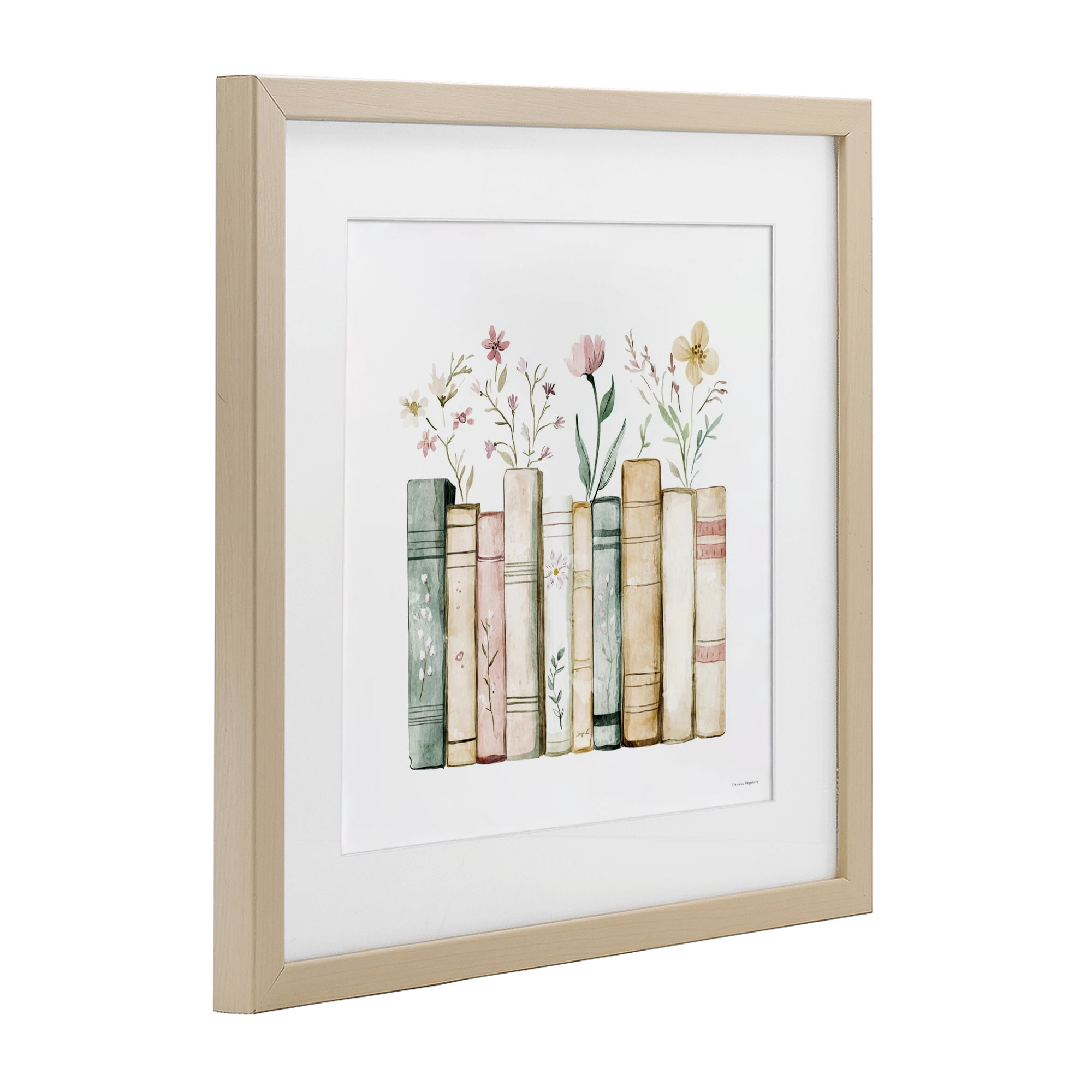 Stupell Industries Floral Stories Library Birch Framed Print Under Glass, design by Svetlana Aleynikova