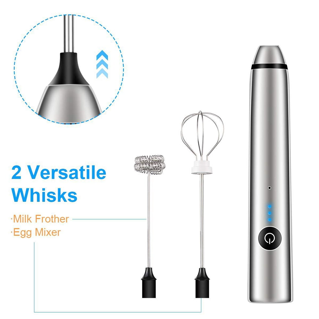 BQBQERT Handheld Milk Frother Electric Hand Foamer Drink Mixer for Coffee Frappe Hot Chocolate Whisk Frother