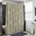 thumbnail image 4 of Cute Duck Daisy Shower Curtain - Water Repellent Fabric Shower Curtains Washable, Summer Spring Floral Sage Green Decorative Polyester Cloth Bathroom Curtains Modern Bath Decor 72"x84", 4 of 8