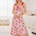 thumbnail image 6 of HomeGardon Nightgowns for Women,Summer Dresses Casual Homewear Sleeveless Round-Neck Long Dress Printing Sleepwear Sleepshirt,S-XL, 6 of 7