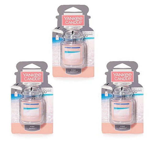 Yankee Candles 3 X Tarro Para Coche Pink Sands Ultimate Ambientador Aroma Festivo