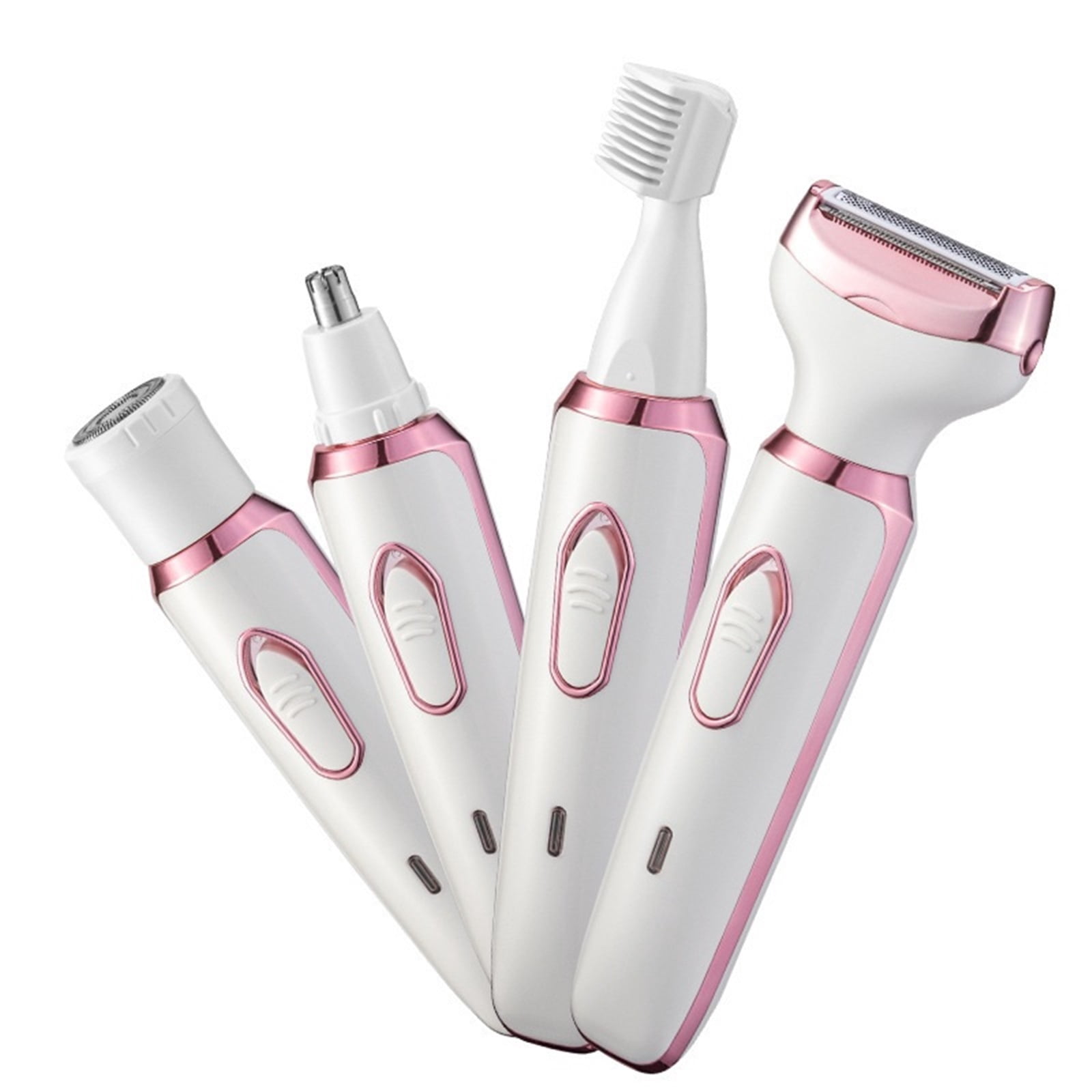 4-in-1 Women's Electric Hair Remover Rechargeable Body Hair Removal Tool Set Nose Hair Lip Hair Eyebrow Trimmer Face Body Hair Grooming Set for Women